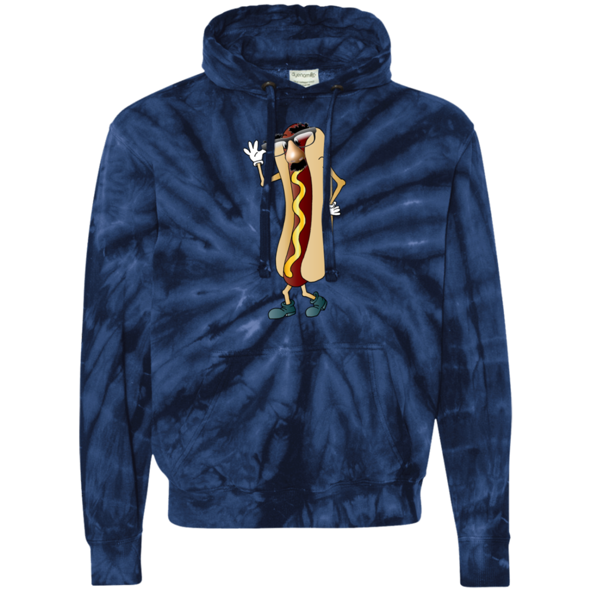 Funny Wiener Tye-Dyed Pullover Hoodie